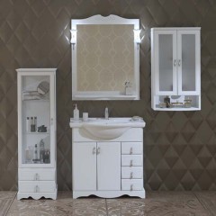 Тумба с раковиной Opadiris Клио 80 белый матовый