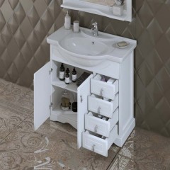 Тумба с раковиной Opadiris Клио 80 белый матовый