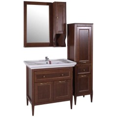 Тумба с раковиной ASB-Woodline Гранда 85 орех массив ясеня