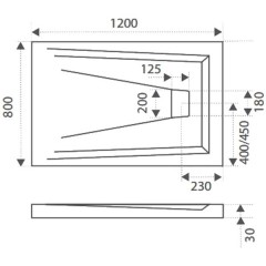 Поддон из литьевого мрамора GooDDooR Атриум 120x80 серый