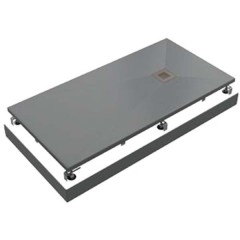 Поддон из литьевого мрамора GooDDooR Essentia 100x90 серый