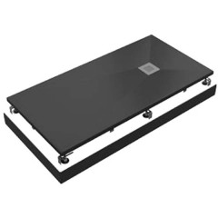Поддон из литьевого мрамора GooDDooR Essentia 140x80 чёрный