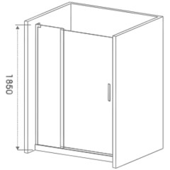Душевая дверь GooDDooR Mokka WTW-130-C-WE