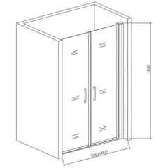 Душевая дверь GooDDooR Mokka SD-80-C-WE