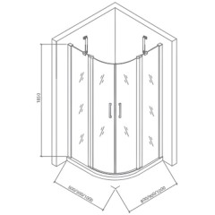 Душевое ограждение GooDDooR Pandora R-80-C-CH