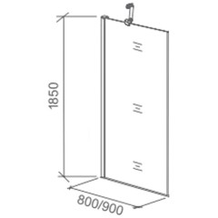 Стенка боковая GooDDooR Pandora SP-80-C-CH