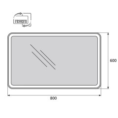 Зеркало BelBagno SPC-MAR-600-800-LED-BTN