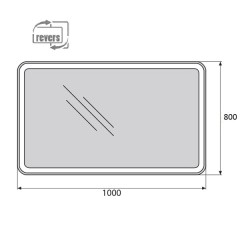 Зеркало BelBagno SPC-MAR-1000-800-LED-BTN