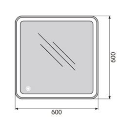 Зеркало BelBagno SPC-MAR-600-600-LED-TCH