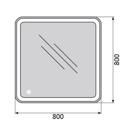 Зеркало BelBagno SPC-MAR-800-800-LED-TCH