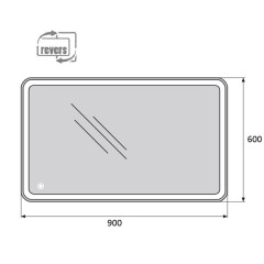 Зеркало BelBagno SPC-MAR-900-600-LED-TCH