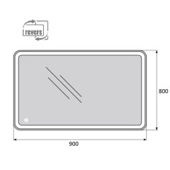 Зеркало BelBagno SPC-MAR-900-800-LED-TCH