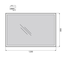 Зеркало BelBagno SPC-GRT-1200-800-LED-BTN