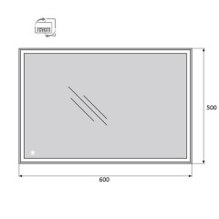 Зеркало BelBagno SPC-GRT-500-600-LED-TCH