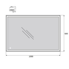 Зеркало BelBagno SPC-GRT-1000-600-LED-TCH