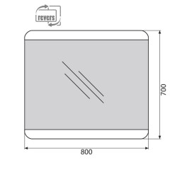 Зеркало BelBagno SPC-CEZ-800-700-LED-BTN