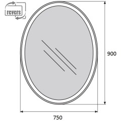 Зеркало BelBagno SPC-VST-750-900-LED-BTN