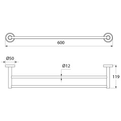 Полотенцедержатель двойной Iddis Calipso CALSB20i49