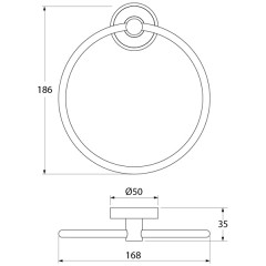 Полотенцедержатель-кольцо Iddis Calipso CALSBO0i51