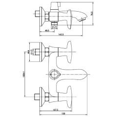 Смеситель для ванны Iddis Copter COPSB02i02WA