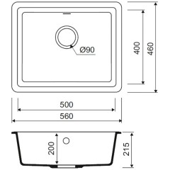 Мойка кухонная Iddis Tanto TU3P561i87