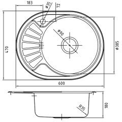 Мойка кухонная Iddis Suno SUN60SRi77