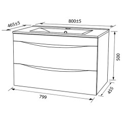 Тумба с раковиной Iddis Cloud 80 CLO80W0i95K