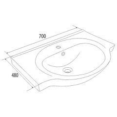 Тумба с раковиной Iddis Harizma 70 HAR70W2i95K