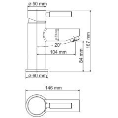 Смеситель для раковины WasserKRAFT Main 4103T Thermo