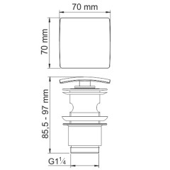 Донный клапан WasserKRAFT A105