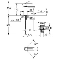 Смеситель для раковины Grohe Plus 33163003