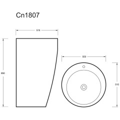 Раковина-моноблок Ceramica Nova 850 CN1807