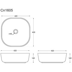 Раковина накладная Ceramica Nova Element CN1605