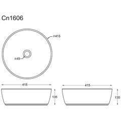 Раковина накладная Ceramica Nova Element CN1606
