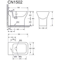 Биде Ceramica Nova Access CN1502