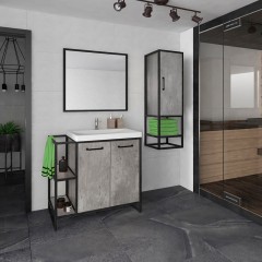 Тумба под раковину Style Line Лофт 80/100 R бетон ЛС-000010021R