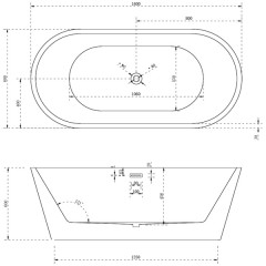Ванна акриловая Abber AB9203-1.6