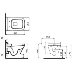 Унитаз подвесной Bocchi Scala Arch 1080-014-0129 кремовый