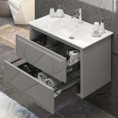 Тумба с раковиной Opadiris Smile Луиджи 70 серый