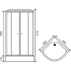 Душевая кабина Royal Bath RB90HK1-T-CH