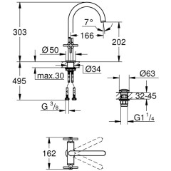 Смеситель для раковины Grohe Atrio 21019003