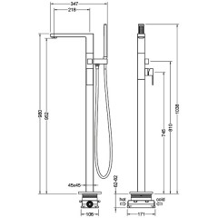Смеситель для ванны напольный Timo Selene 2210/00Y-CR хром