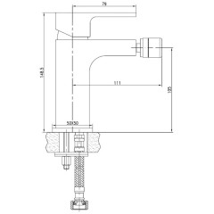 Смеситель для биде Aquanet Cubic SD90444-2 00187229