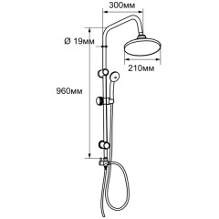 Душевой гарнитур Aquanet Round FS6924 00189328