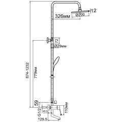 Душевая система Aquanet Round FSC1602 00189322