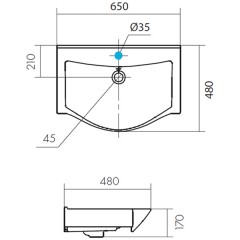 Раковина мебельная Santek Беверли 65 1WH302501