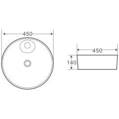 Раковина накладная BelBagno BB1306