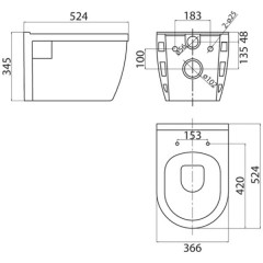 Унитаз подвесной BelBagno Loto BB070CHR/SC безободковый