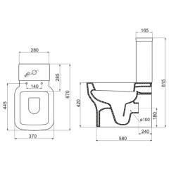 Унитаз BelBagno Vaso BB127CP+BB127T+BB127SC