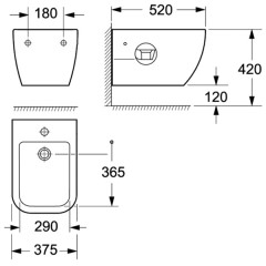 Биде подвесное BelBagno Genova BB1104BH